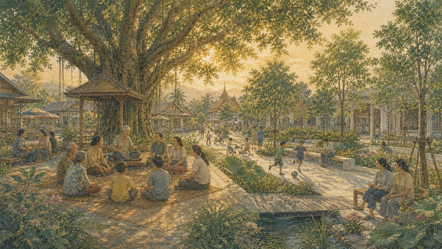 ภาพประกอบบทที่ 5 พื้นที่สีเขียวและต้นไม้ในชุมชน