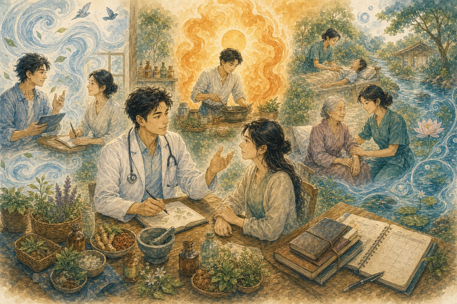 ภาพประกอบบทที่ 8 — งานบริการ สุขภาพ และการดูแล